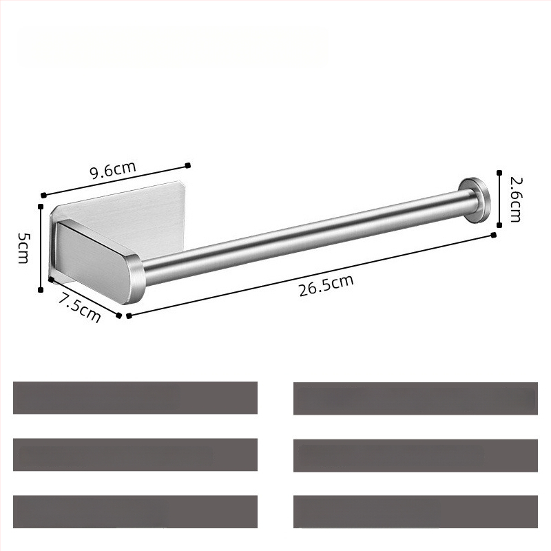 Nerūdijančio plieno 304 laikiklis tualetiniam popieriui, sieninis, lipnus, kvadratinis dizainas, Yong Qi