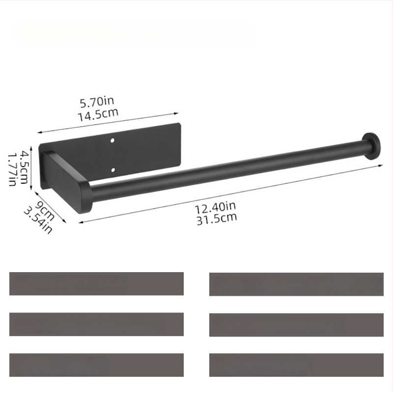 Nerūdijančio plieno 304 laikiklis tualetiniam popieriui, sieninis, lipnus, kvadratinis dizainas, Yong Qi