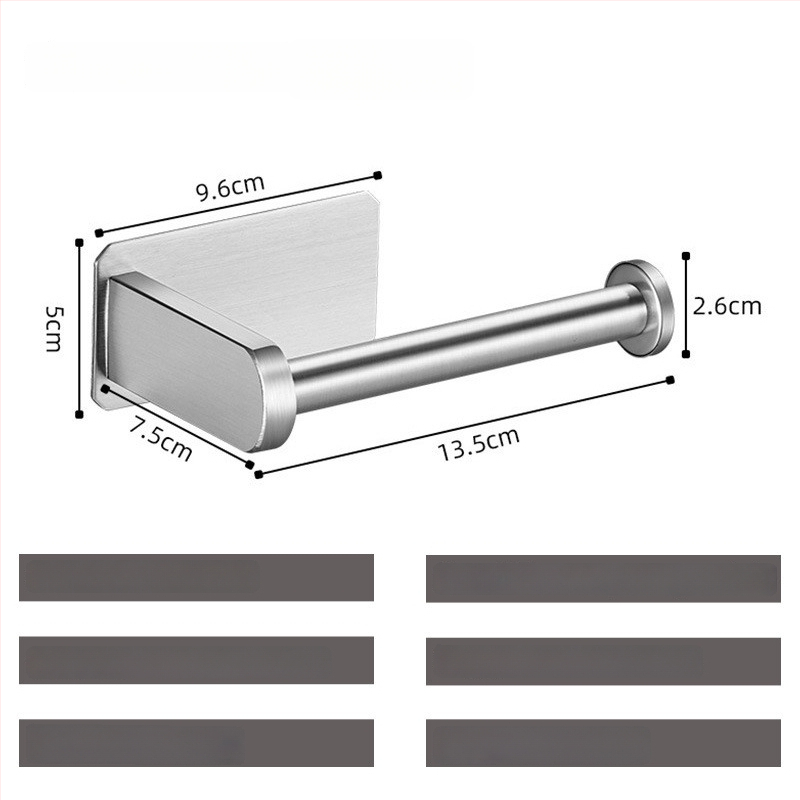 Nerūdijančio plieno 304 laikiklis tualetiniam popieriui, sieninis, lipnus, kvadratinis dizainas, Yong Qi