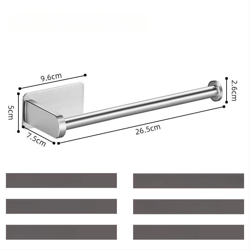 Nerūdijančio plieno 304 laikiklis tualetiniam popieriui, sieninis, lipnus, kvadratinis dizainas, Yong Qi