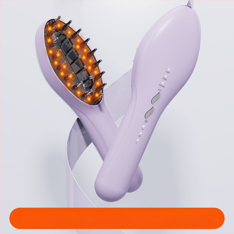 Elektrinė galvos odos priežiūros šukų priemonė su neigiamaisiais jonais ir šviesos terapija, 10W, 5V/1A, 3 greičiai