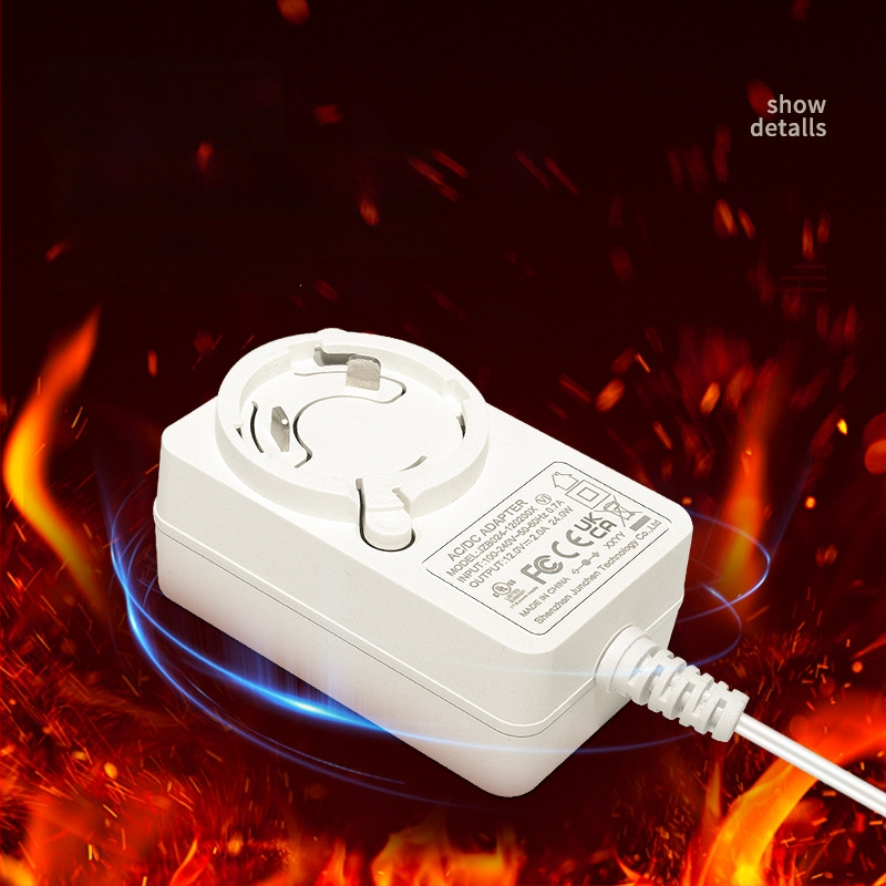 Napájací adaptér 12V 2A s výmeniteľnou hlavou, nástenný 24W, DC kábel 1,2 m, výstup 5,5×2,1 mm