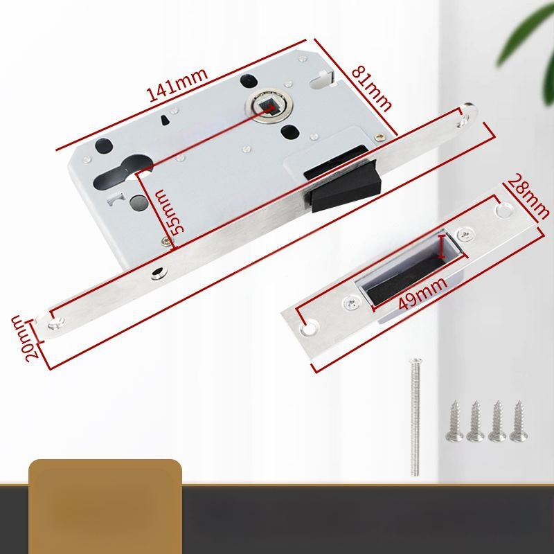 Medinių durų spynos korpusas, nerūdijančio plieno, magnetinis tylus mechanizmas, modelis CXST-001, svoris 200–400 g