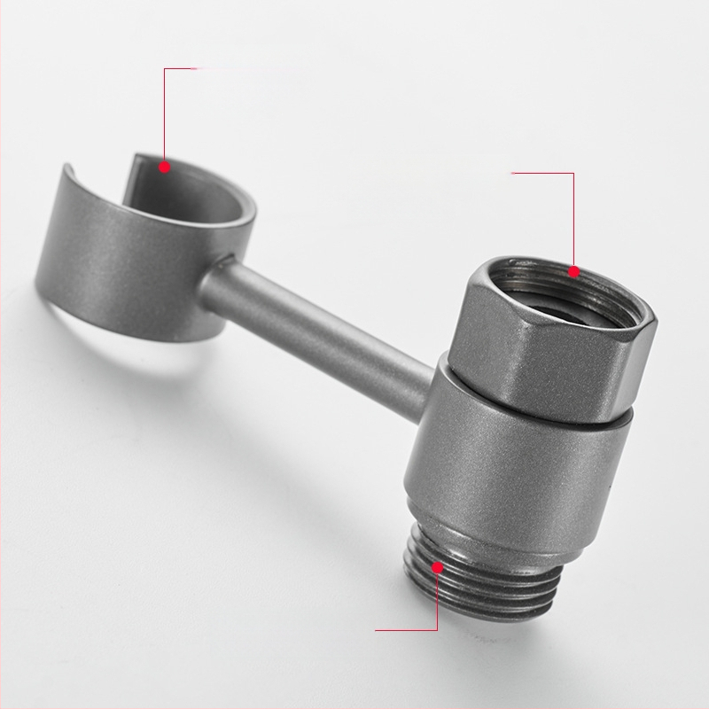 Tualeto dušo laikiklis su pasukamu laikikliu – nerūdijantis plienas, be gręžimo įrengimo, fiksuotas pagrindas, trikampio vožtuvo korpusas