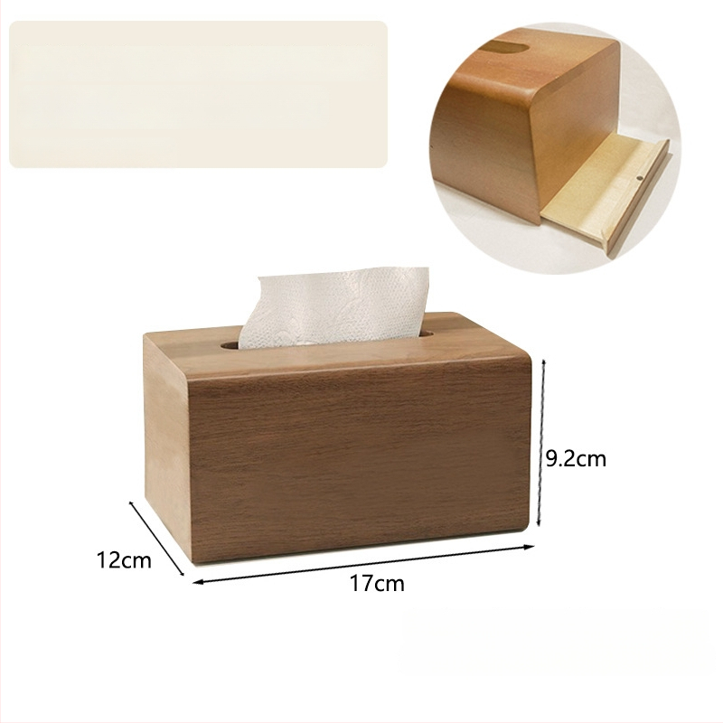 Medinė servetėlių dėžutė, modelis ZJH03, logotipo spausdinimas galimas, pritaikymas, daugiafunkcinė, Naujasis Kinijos stilius