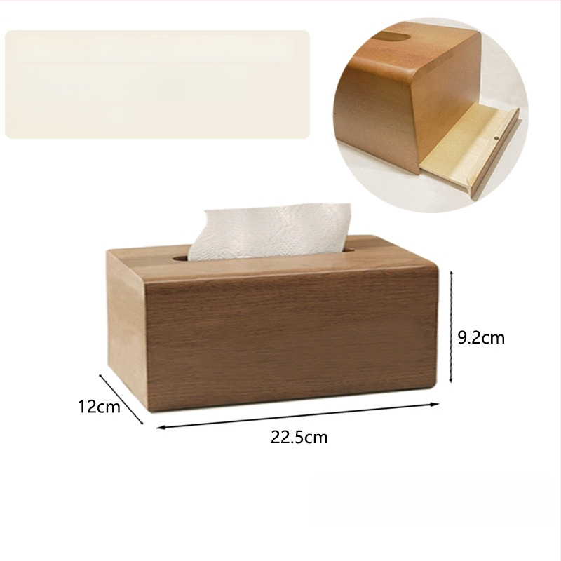 Medinė servetėlių dėžutė, modelis ZJH03, logotipo spausdinimas galimas, pritaikymas, daugiafunkcinė, Naujasis Kinijos stilius