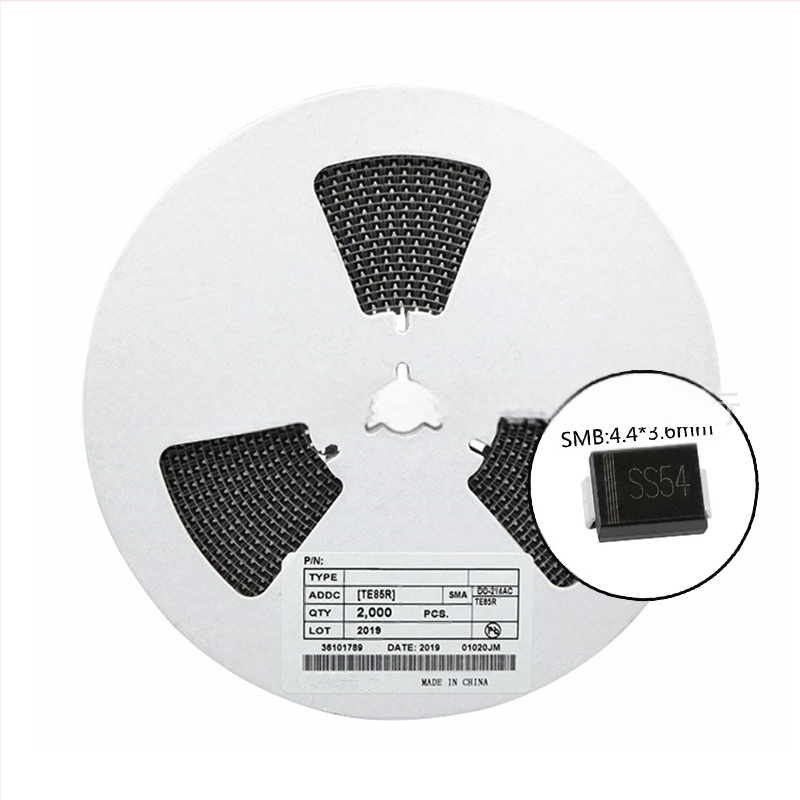 SS54 Schottky diodas, DO-214AA pakuotė, 5A, 40V, SMD