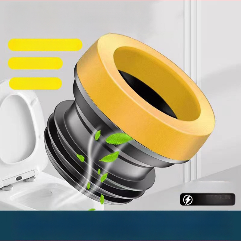 Tualeto flanšo sandarinimo žiedas – storas gumos žiedas, kvapo atsparus, integruotas silikono flanšas, stipri lipni juosta, rankų darbas