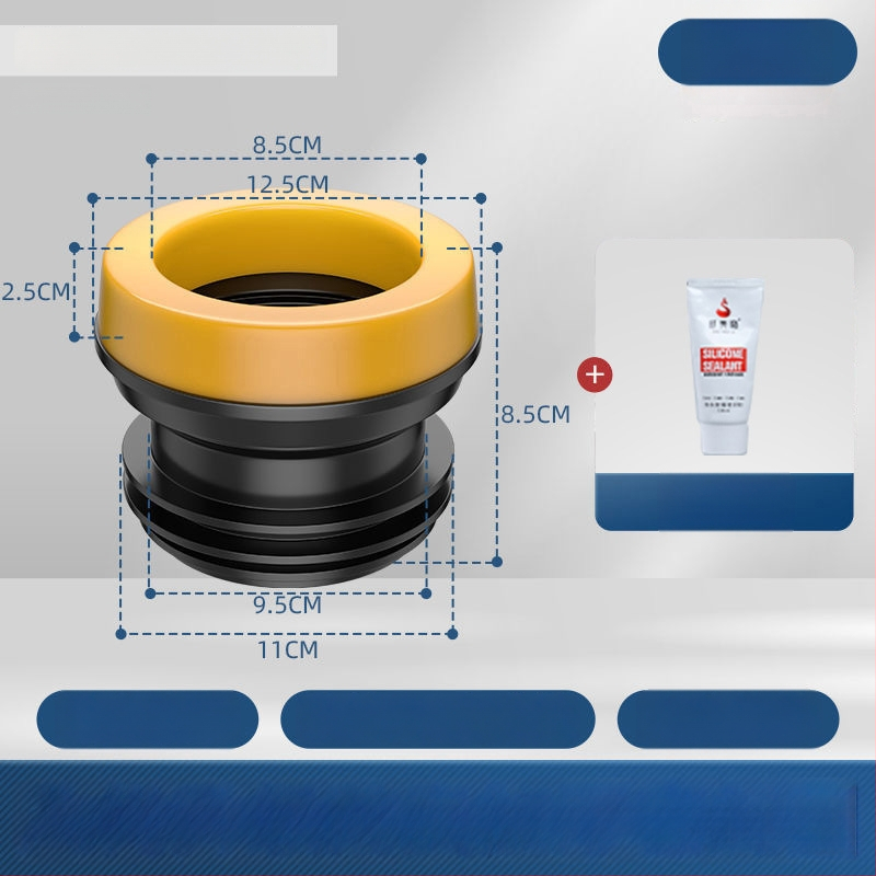 Tualeto flanšo sandarinimo žiedas – storas gumos žiedas, kvapo atsparus, integruotas silikono flanšas, stipri lipni juosta, rankų darbas