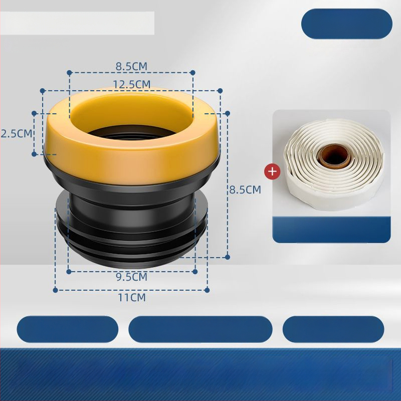 Tualeto flanšo sandarinimo žiedas – storas gumos žiedas, kvapo atsparus, integruotas silikono flanšas, stipri lipni juosta, rankų darbas