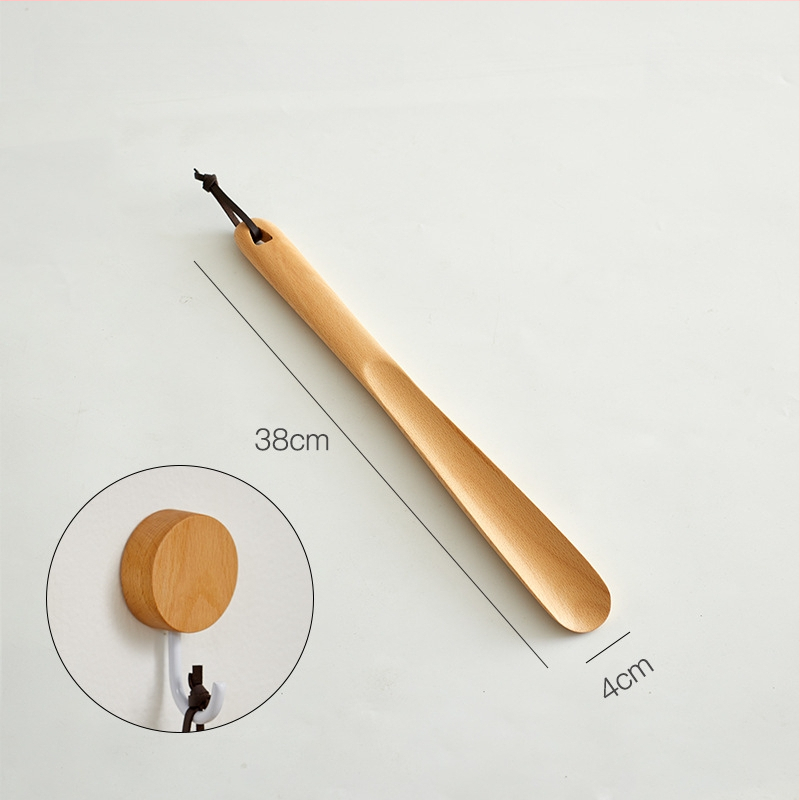 Medinis batų šaukštas iš riešutmedžio su baze ir ilgu rankena – namų naudojimui visoms sezonoms