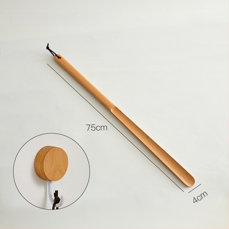 Medinis batų šaukštas iš riešutmedžio su baze ir ilgu rankena – namų naudojimui visoms sezonoms