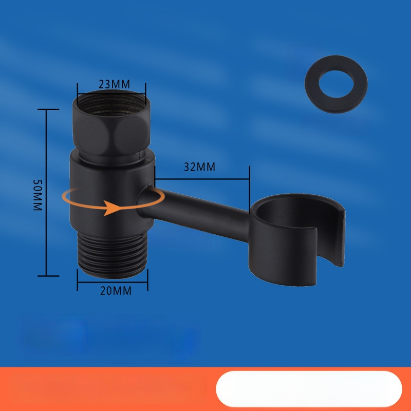 Tualeto purškimo pistoleto laikiklis - universalus be gręžimo sukinėjamu tvirtinimu (varis, Wolf Kiss, Sukiojamas, Be gręžimo, Universalus)