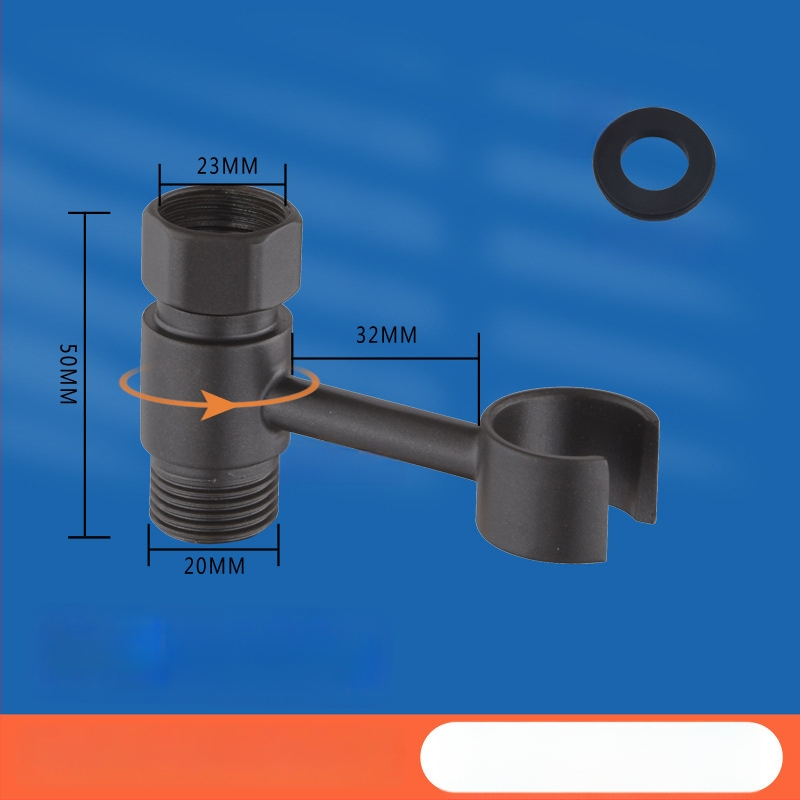 Tualeto purškimo pistoleto laikiklis - universalus be gręžimo sukinėjamu tvirtinimu (varis, Wolf Kiss, Sukiojamas, Be gręžimo, Universalus)