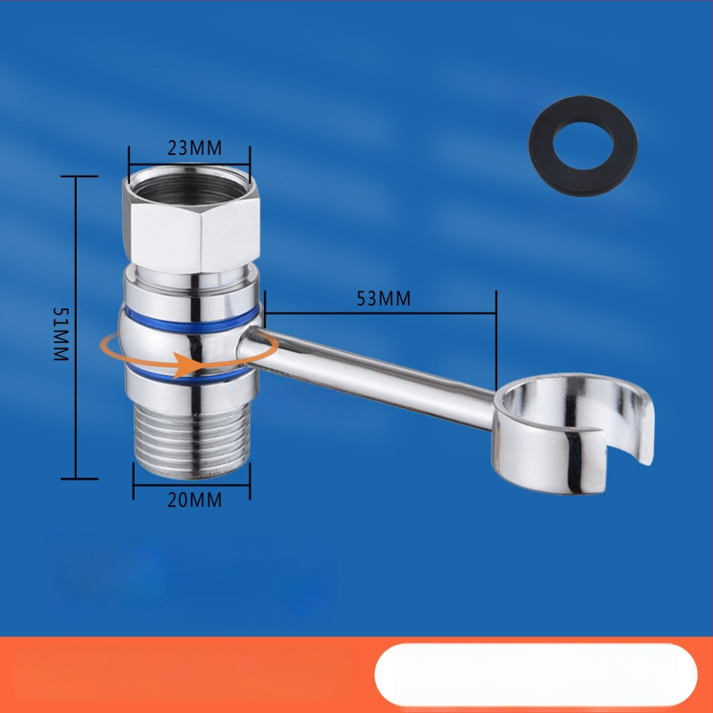 Tualeto purškimo pistoleto laikiklis - universalus be gręžimo sukinėjamu tvirtinimu (varis, Wolf Kiss, Sukiojamas, Be gręžimo, Universalus)