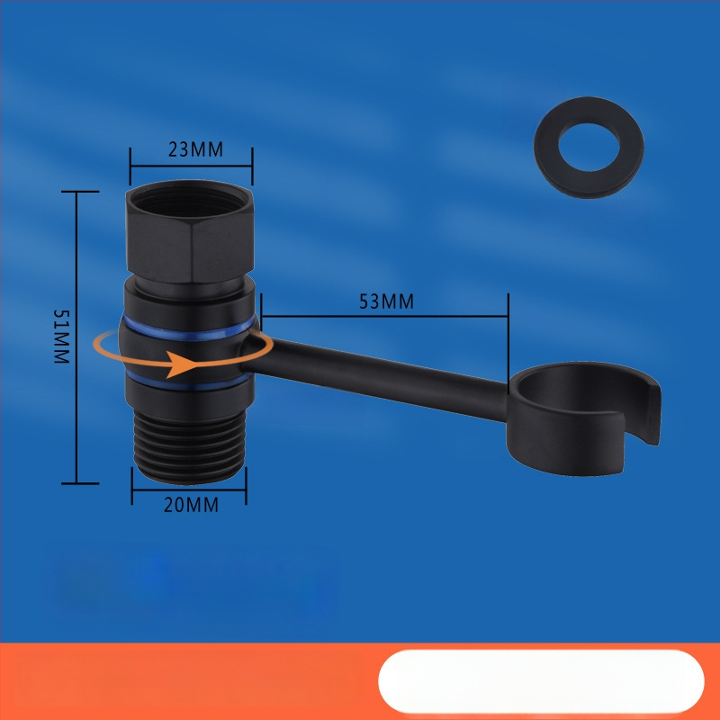 Tualeto purškimo pistoleto laikiklis - universalus be gręžimo sukinėjamu tvirtinimu (varis, Wolf Kiss, Sukiojamas, Be gręžimo, Universalus)