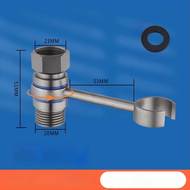 Tualeto purškimo pistoleto laikiklis - universalus be gręžimo sukinėjamu tvirtinimu (varis, Wolf Kiss, Sukiojamas, Be gręžimo, Universalus)