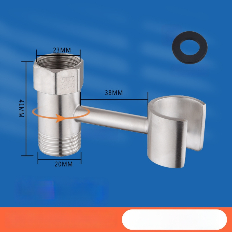 Tualeto purškimo pistoleto laikiklis - universalus be gręžimo sukinėjamu tvirtinimu (varis, Wolf Kiss, Sukiojamas, Be gręžimo, Universalus)