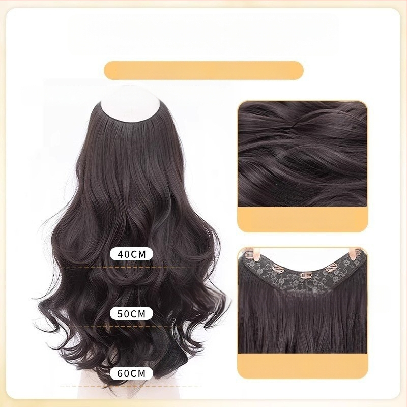 Parūka: garas viļņotas cirtas, temperatūras izturīgs šķiedra, modelis SC60, viengabala konstrukcija