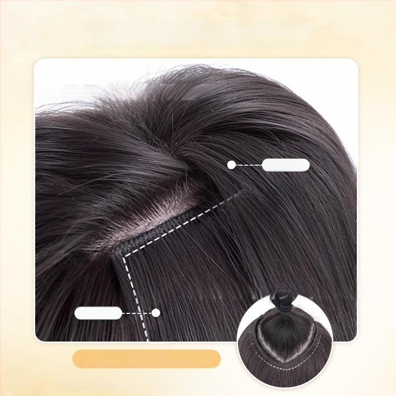 Parūka: garas viļņotas cirtas, temperatūras izturīgs šķiedra, modelis SC60, viengabala konstrukcija