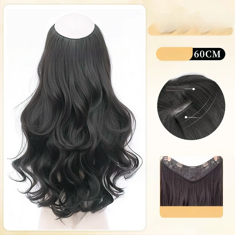 Parūka: garas viļņotas cirtas, temperatūras izturīgs šķiedra, modelis SC60, viengabala konstrukcija