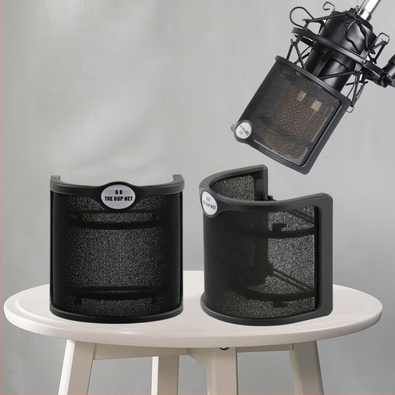 Mile Sound F-03 Kondensatoriaus Mikrofonas – U Formos Anti-Purškimo Tinklas, Vėjo Atsparus Mikrofono Priedas