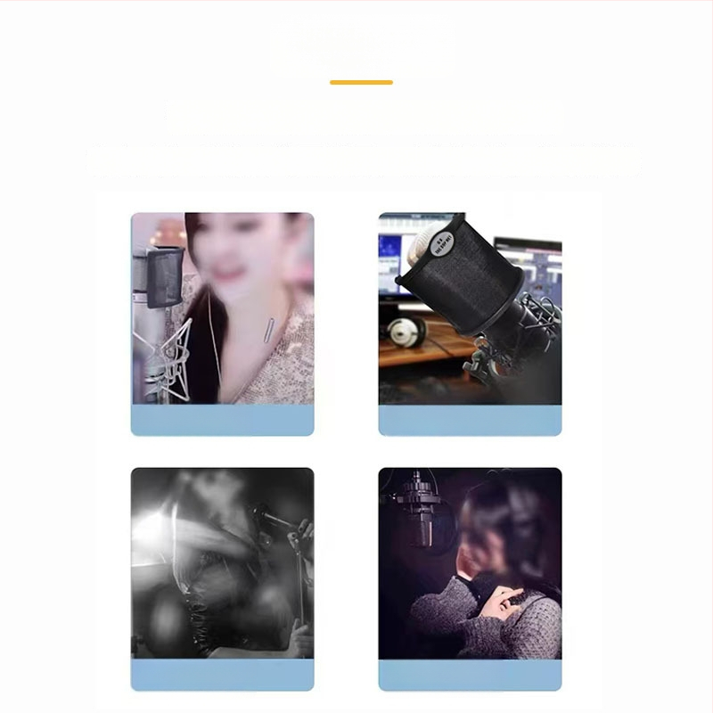 Mile Sound F-03 Kondensatoriaus Mikrofonas – U Formos Anti-Purškimo Tinklas, Vėjo Atsparus Mikrofono Priedas