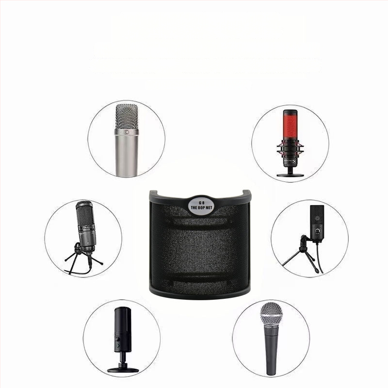 Mile Sound F-03 Kondensatoriaus Mikrofonas – U Formos Anti-Purškimo Tinklas, Vėjo Atsparus Mikrofono Priedas