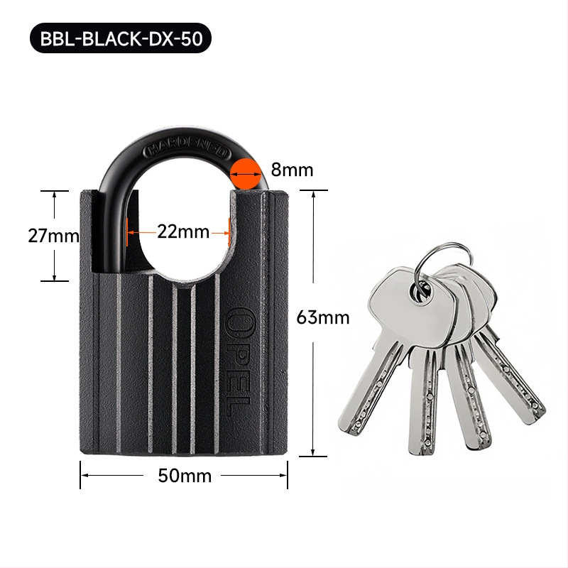 Spyna – OPEL Geležinė, Modernus Paprastas Stilius, Modelis BBL-BLACK-DX, Durims, Spintelėms, Bagažui