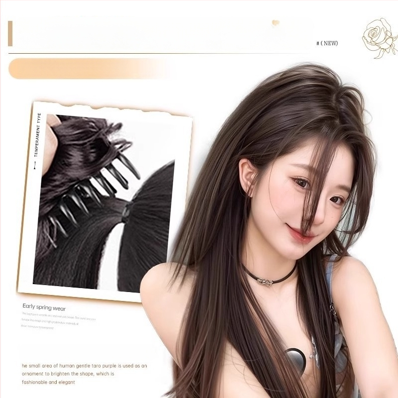 Parūka ar asti – Stils: matu saišķis, Modelis Graffiti Waterfall Straight, Mati matiem: augstas temperatūras vads, Apstrādes tehnoloģija: mehānisms