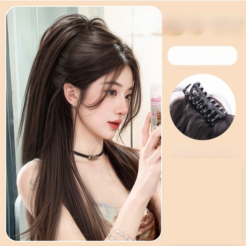 Parūka ar asti – Stils: matu saišķis, Modelis Graffiti Waterfall Straight, Mati matiem: augstas temperatūras vads, Apstrādes tehnoloģija: mehānisms