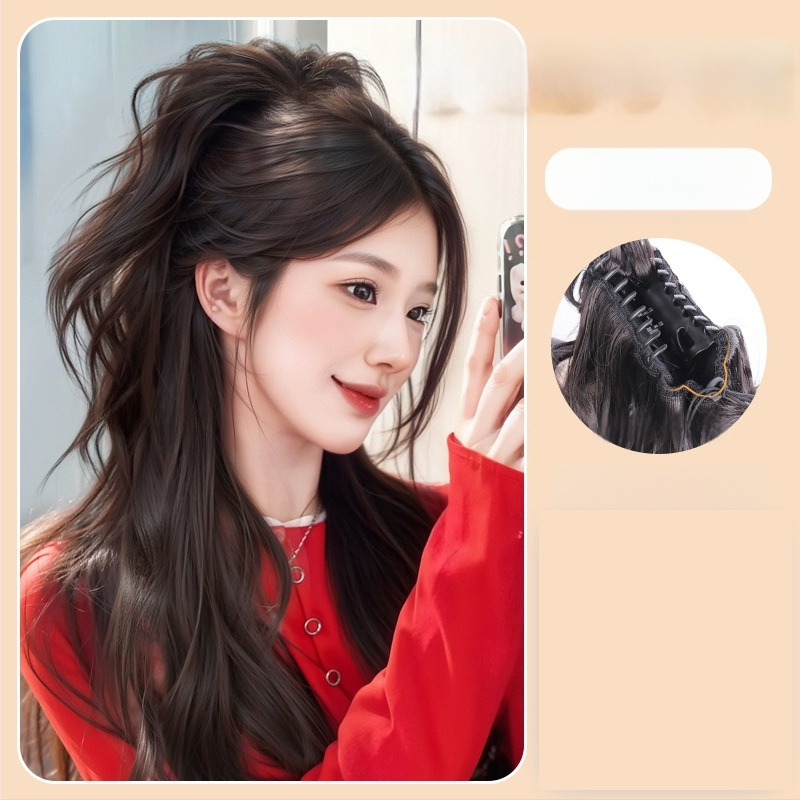 Parūka ar asti – Stils: matu saišķis, Modelis Graffiti Waterfall Straight, Mati matiem: augstas temperatūras vads, Apstrādes tehnoloģija: mehānisms