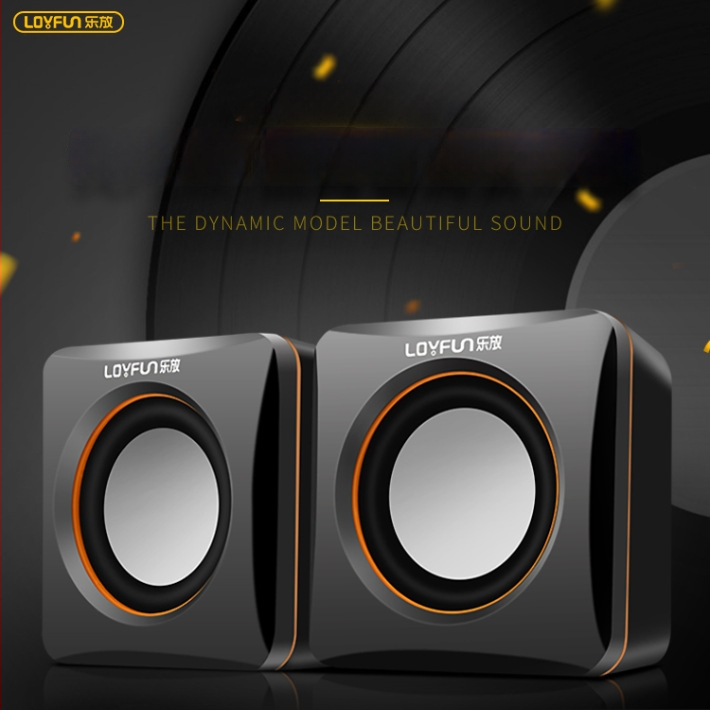 LF-701 Mini kompiuterių garsiakalbiai, USB sąsaja, 3,5 mm garso kištukas, 2 kanalų stereo