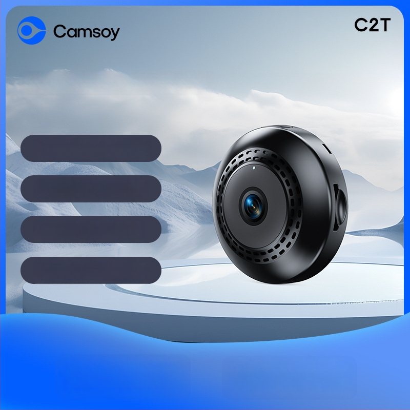 CAMSOY C2T belaidė IP kamera, apskrito dizaino, 1080p, 0.05 lx apšvietimas, 3.6 mm objektyvas, naktinis matymas