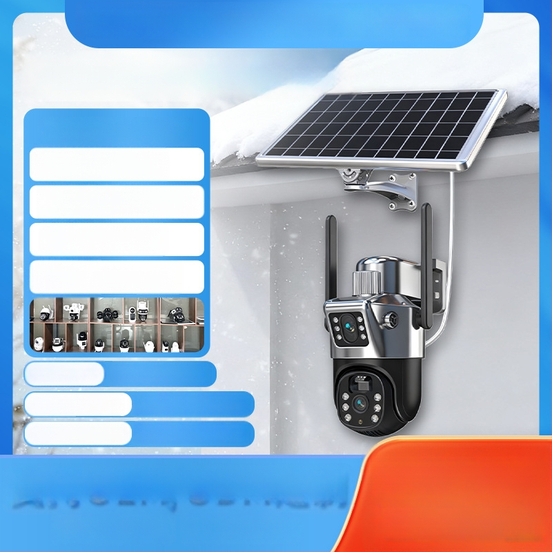 Saulės energijos stebėjimo kamera su 4G, 6MP CMOS jutikliu, 1920x2160 raiška, 4 mm objektyvas, naktinis matymas