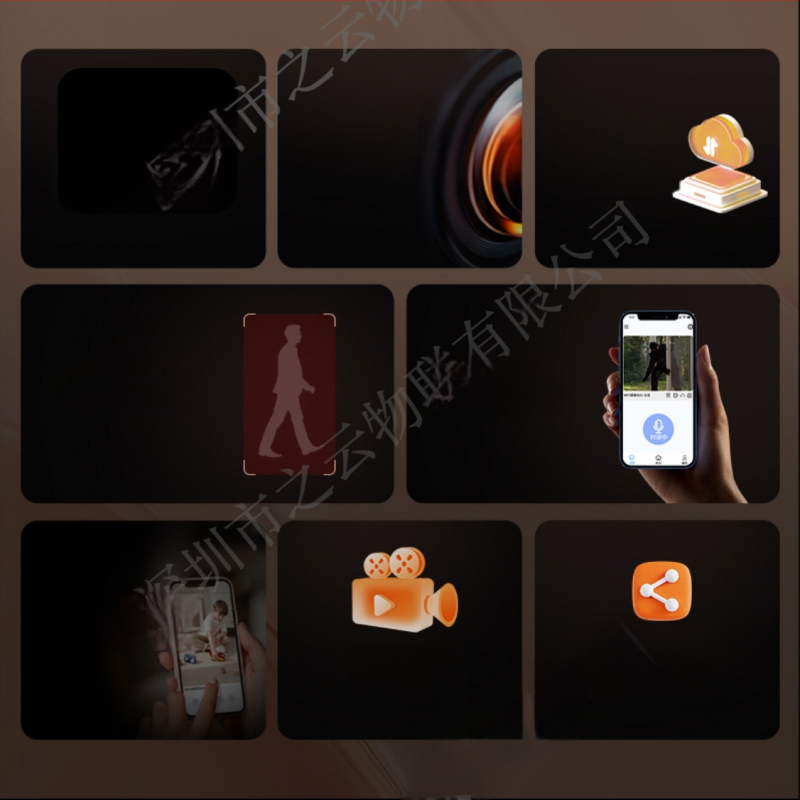 IP kamera su 1080P HD vaizdo įrašu, naktinis matymas, IR nuotolis 20 m, judėjimo ir humanoidų atpažinimas, lauko naudojimui, darbinė temperatūra -20°C–80°C