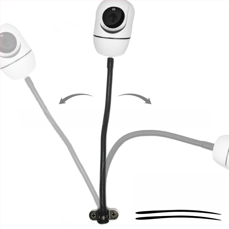 Monitoriaus laikiklis su 360° pasukimu, metalo konstrukcija, šilumos susitraukiantis vamzdelis, lankstus kaklas