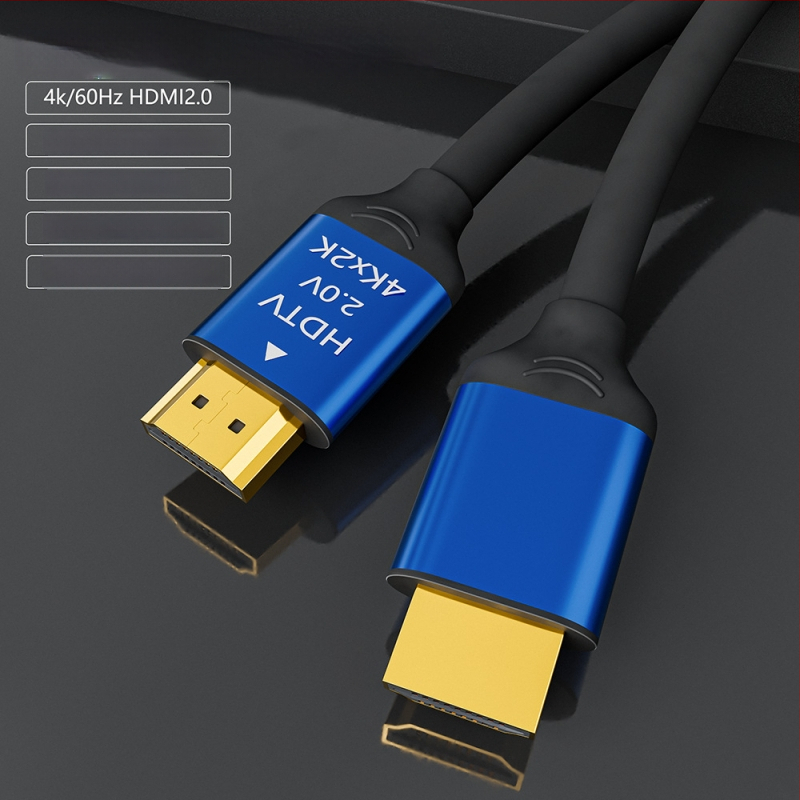 HDMI kabelis 4K 2.0 su auksu dengtomis jungtimis, varinis laidinimas, skirtas TV