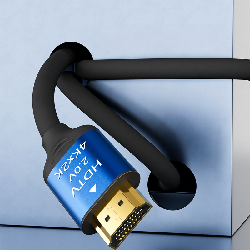 HDMI kabelis 4K 2.0 su auksu dengtomis jungtimis, varinis laidinimas, skirtas TV