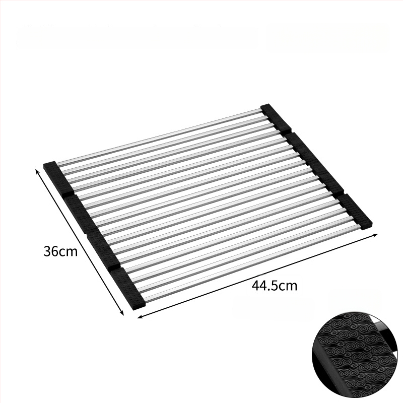 Nerūdijančio plieno praustuvo drenažo laikiklis, sulankstomas; Draining rack serija; Hong Junda – pritaikymas su logotipu