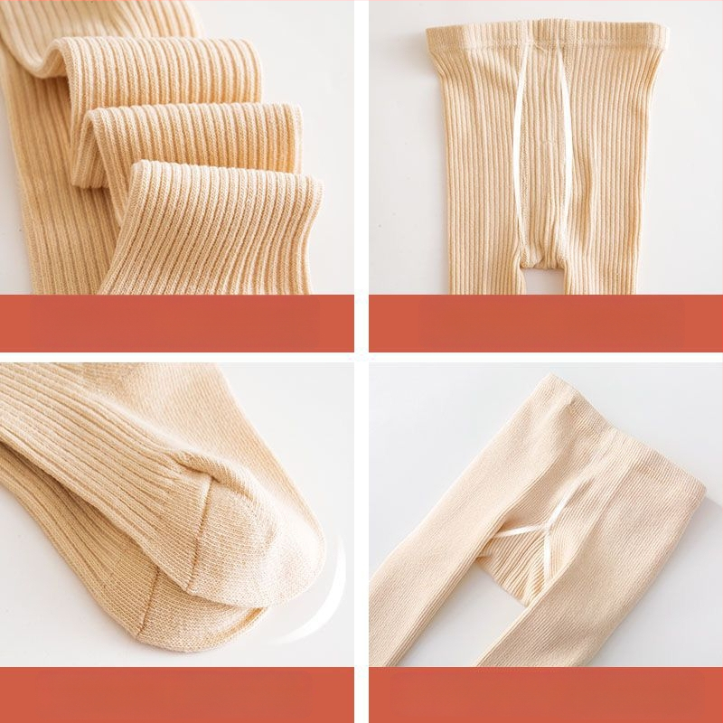 Bērnu zeķubikses ar svītrainu rakstu, džakarda adījums, kokvilnas–poliestera maisījums, biezas, elpojošas pavasarim un rudenim