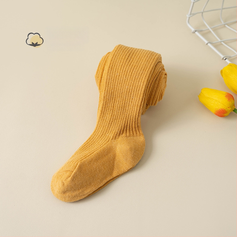 Bērnu zeķubikses ar svītrainu rakstu, džakarda adījums, kokvilnas–poliestera maisījums, biezas, elpojošas pavasarim un rudenim