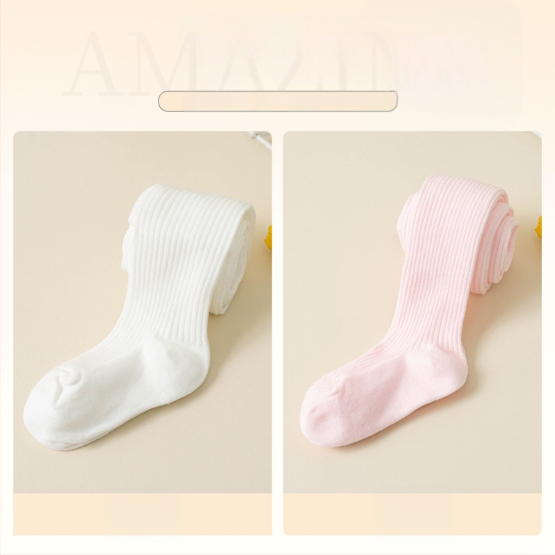 Bērnu zeķubikses ar svītrainu rakstu, džakarda adījums, kokvilnas–poliestera maisījums, biezas, elpojošas pavasarim un rudenim