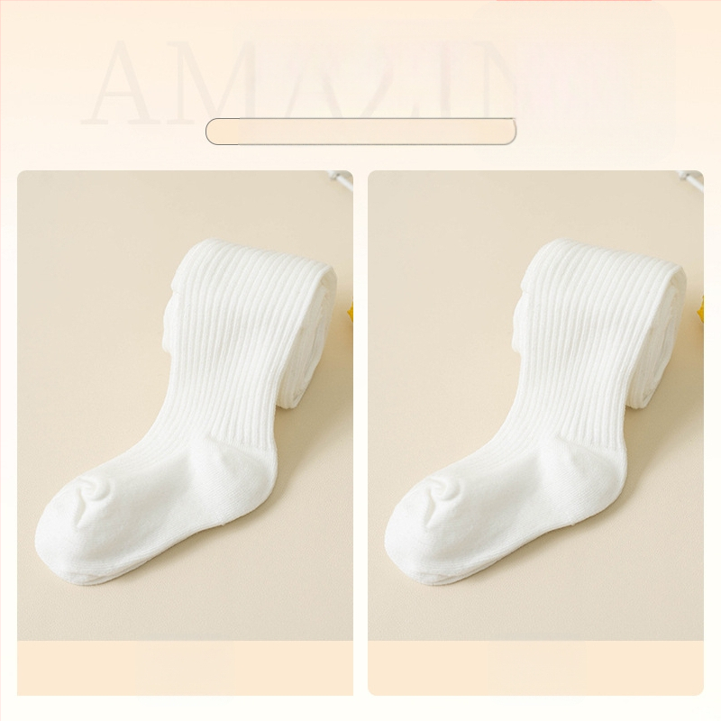 Bērnu zeķubikses ar svītrainu rakstu, džakarda adījums, kokvilnas–poliestera maisījums, biezas, elpojošas pavasarim un rudenim