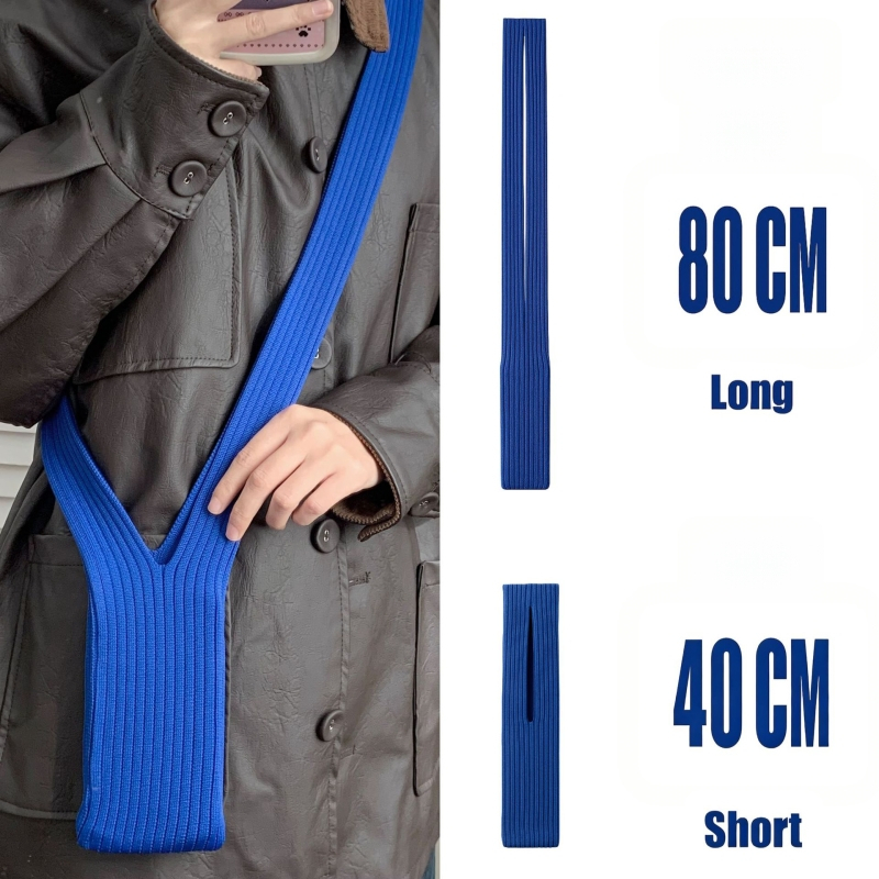 Megzta crossbody rankinė, vertikalus kvadrato formos, unisex mobiliojo telefono krepšys (poliesteris; atidarytas; be skyrių; ruduo 2025)