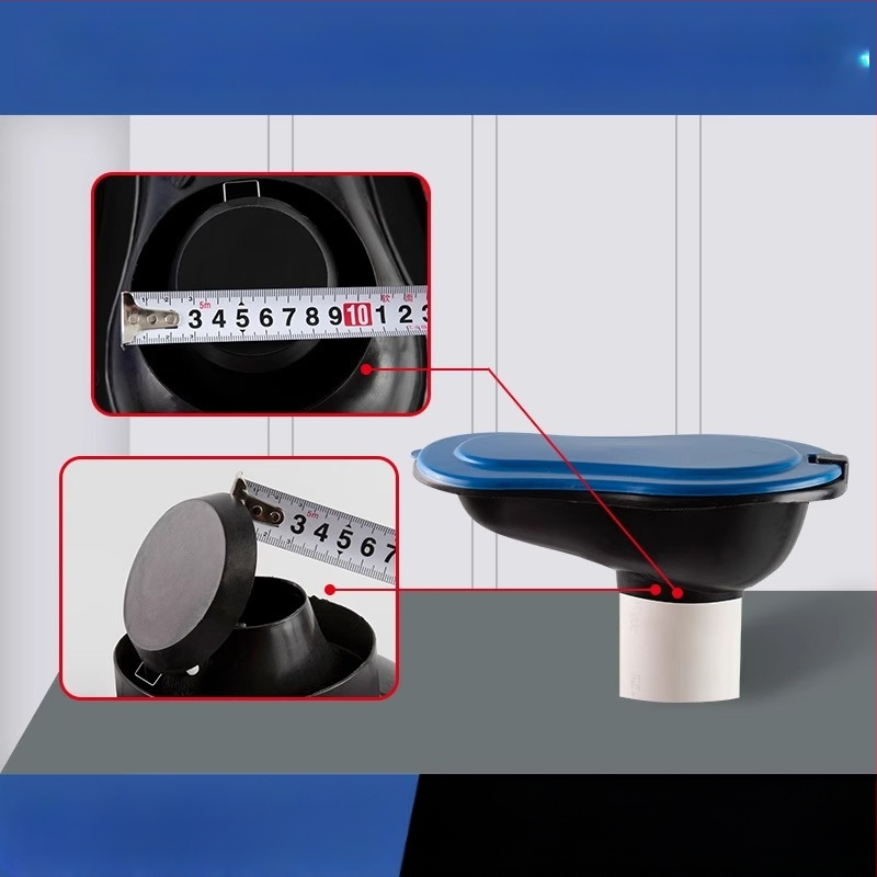 Plastikinis laikinas klozetas statyboms — be sifono, be rezervuaro, įprastas kanalizacijos skersmuo