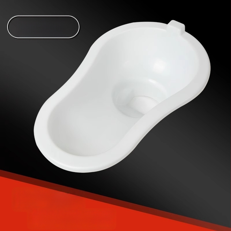 Plastikinis laikinas klozetas statyboms — be sifono, be rezervuaro, įprastas kanalizacijos skersmuo