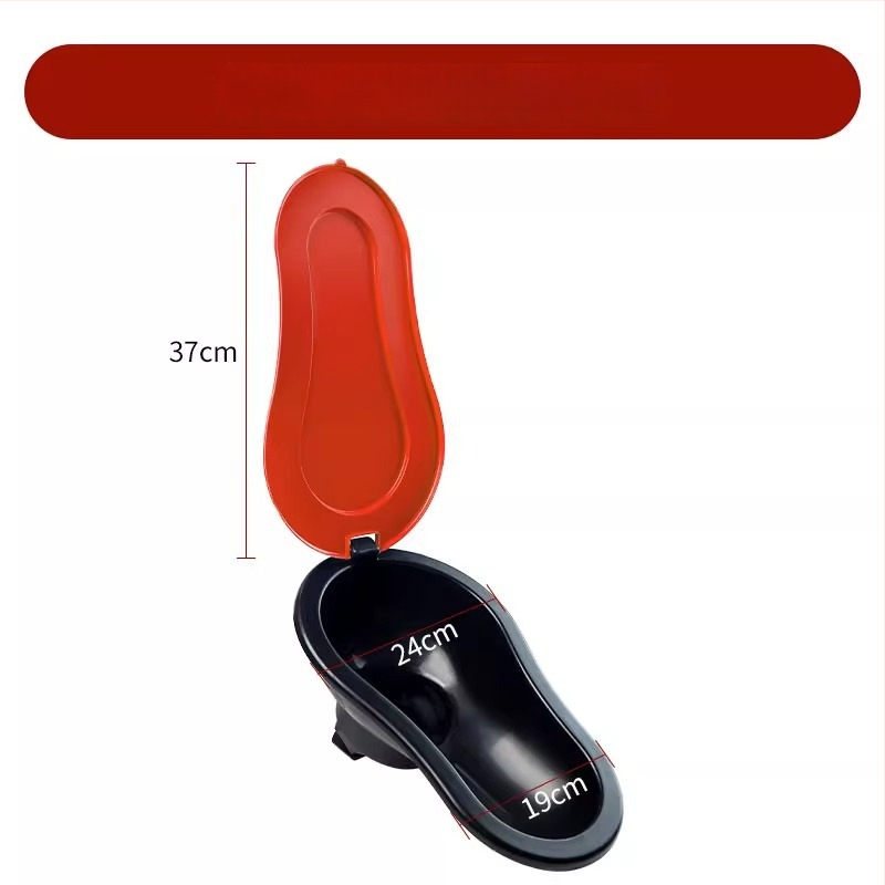 Plastikinis laikinas klozetas statyboms — be sifono, be rezervuaro, įprastas kanalizacijos skersmuo