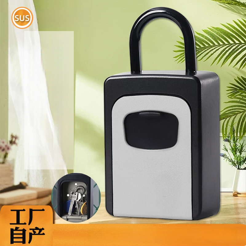 Mechaninė raktų laikymo dėžutė su kabliu, modelis XL-901-2, medžiaga cinko lydinys + aliuminio lydinys, užrakinimo strypo storis 10 mm, strypų tarpas 40 mm, skirta statybos aikštelėms, durims, nakvynės namams ir dekoracijų įmonėms