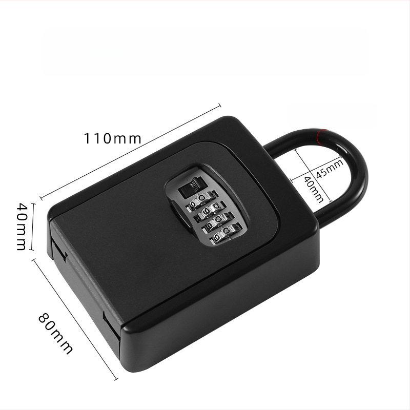 Mechaninė raktų laikymo dėžutė su kabliu, modelis XL-901-2, medžiaga cinko lydinys + aliuminio lydinys, užrakinimo strypo storis 10 mm, strypų tarpas 40 mm, skirta statybos aikštelėms, durims, nakvynės namams ir dekoracijų įmonėms